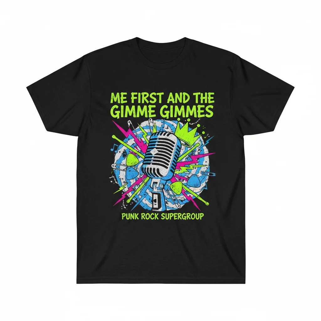 Home 9 Me First and the Gimme Gimmes Punk Rock Supergroup Essential T-Shirt – Premium Cotton Band Tee