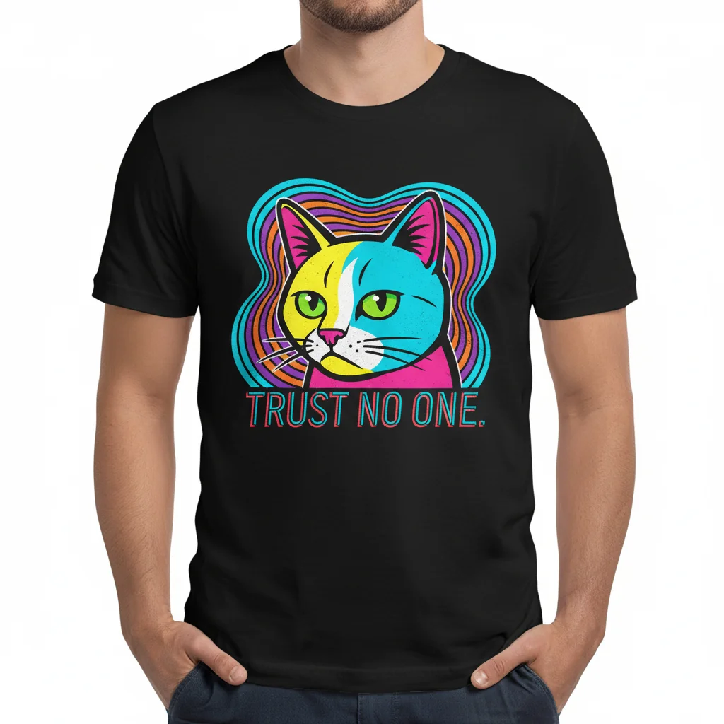 Suspicious Cat Looking Sideways Meme Essential T-Shirt - Comfortable Cotton Graphic Tee