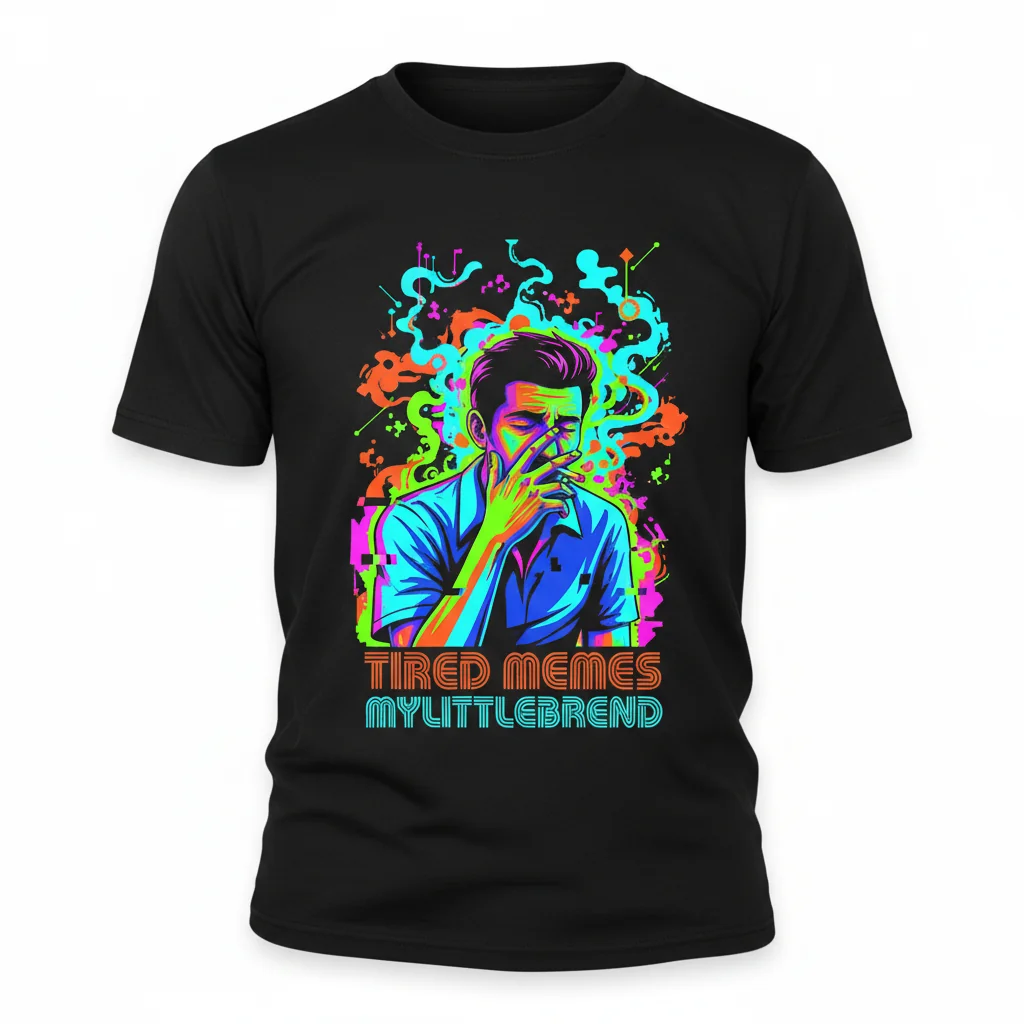 Tired Smoking Meme Man Essential T-Shirt – Ultra-Durable & Fade-Resistant