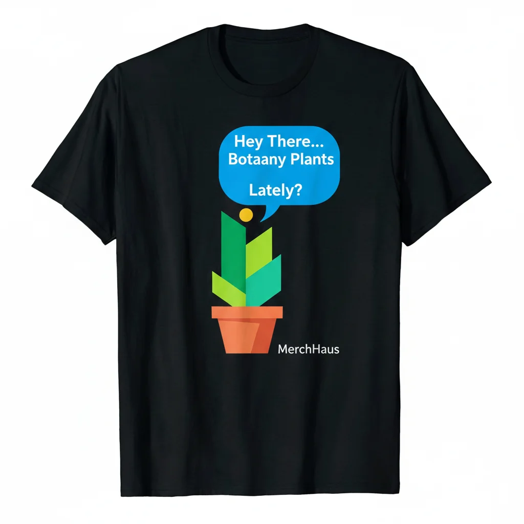 Botany Plants Lately T-Shirt | Funny Gardening & Plant Pun Shirt for Gardeners