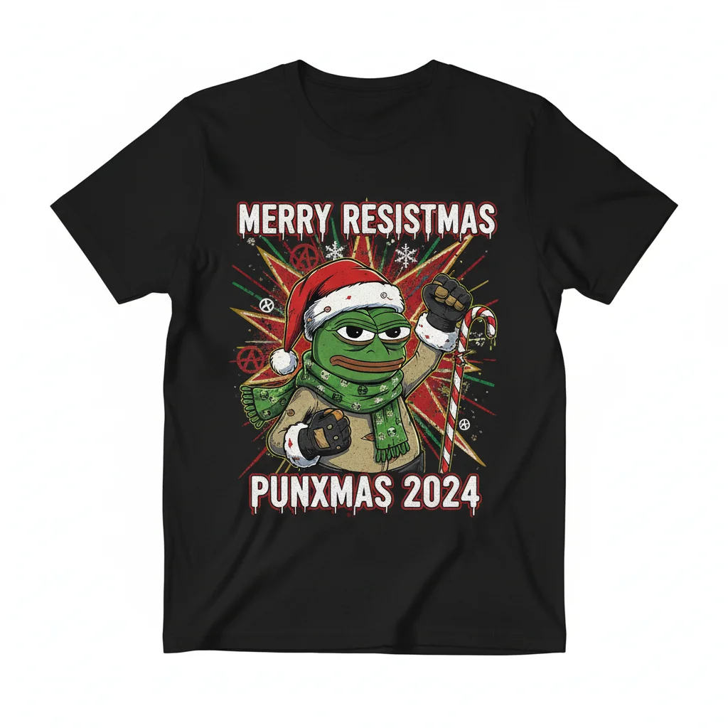 Resistmas Pepe Santa Frog Tee