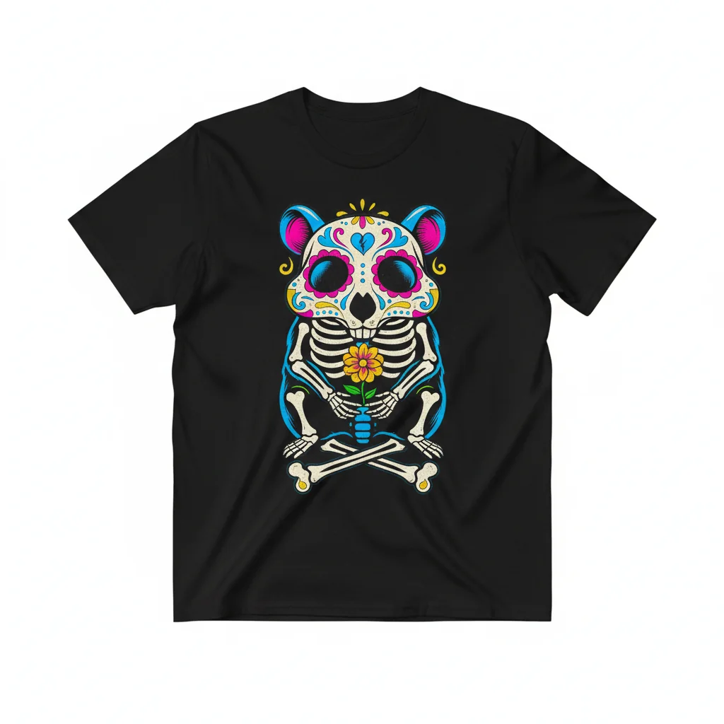 Esencial Camiseta Esqueleto Hámster Mexicano