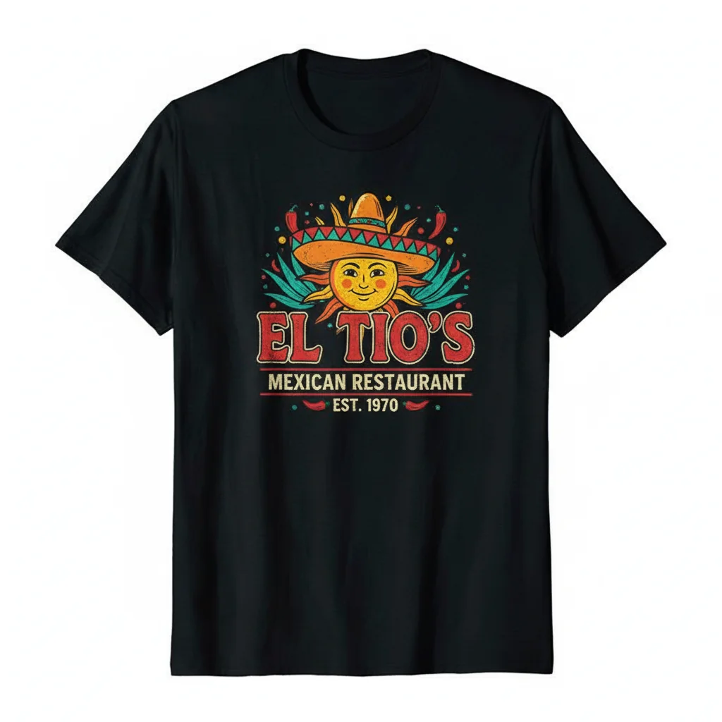 Playera Vintage "El Tío" de Restaurante Mexicano: Estilo Duradero y Comodidad sin Igual