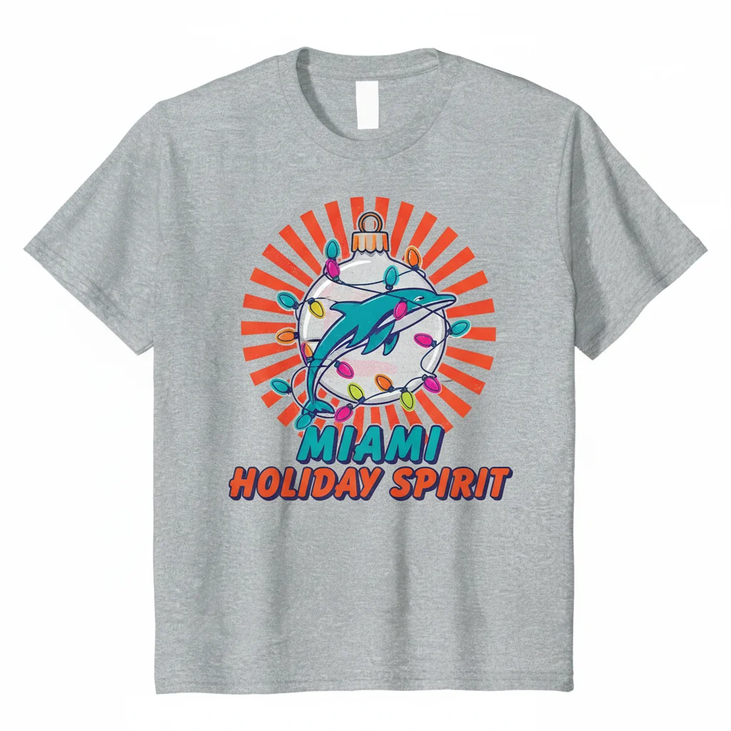 Durable Miami Dolphins Logo Holiday Lights Ornament - Fade-Resistant & Perfect Fit