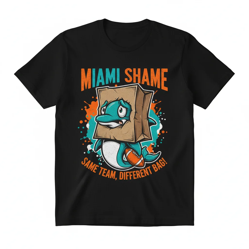 Dolphins Logo "Paper Bag" Tee