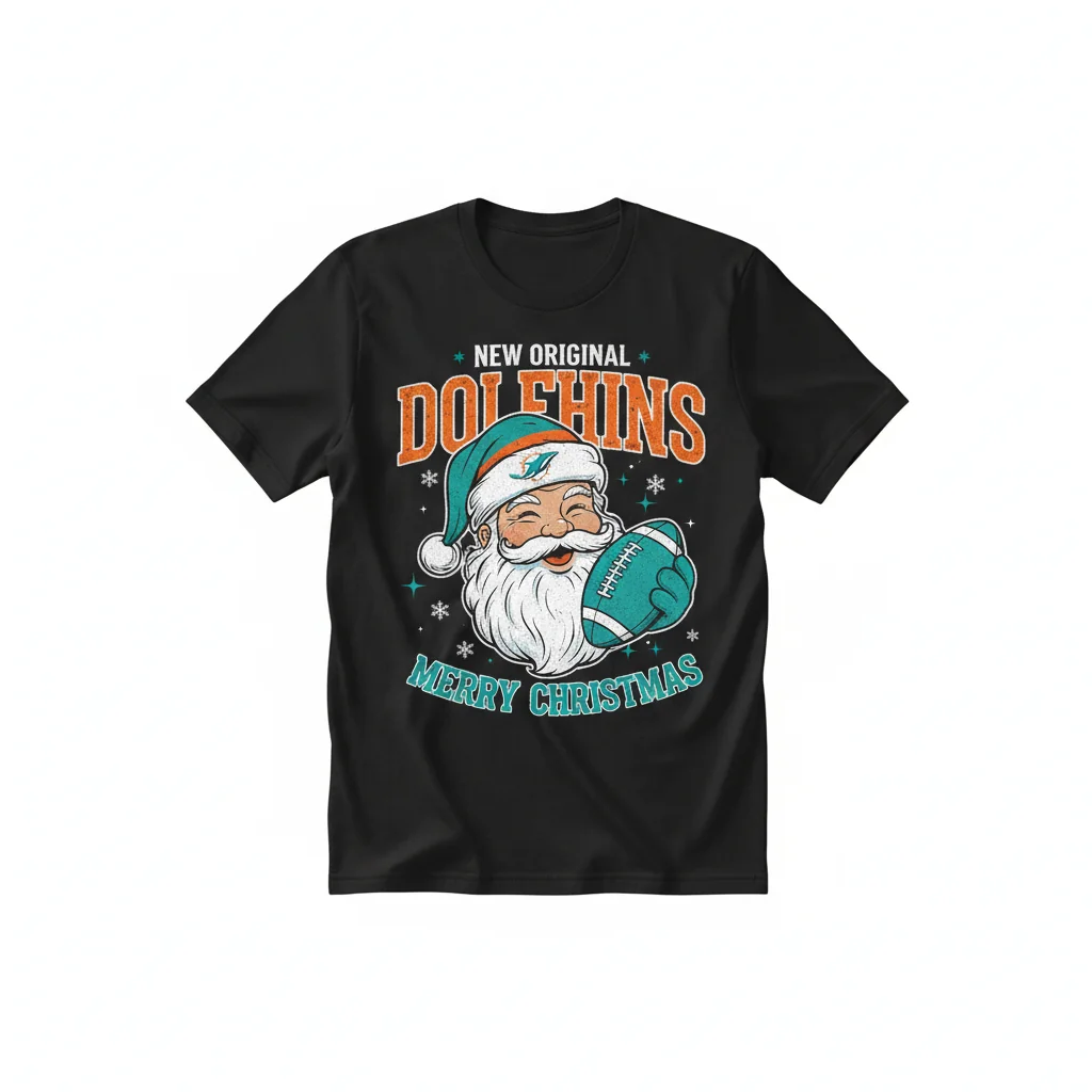 Miami Dolphins Santa Claus Holiday Tee | NFL Streetwear Edition