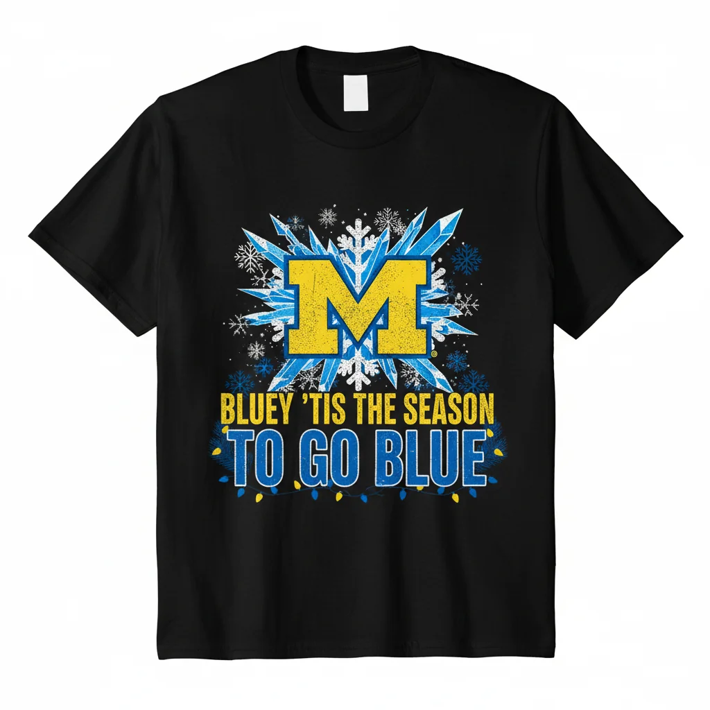 Wolverines 'Tis The Season Blue Tee