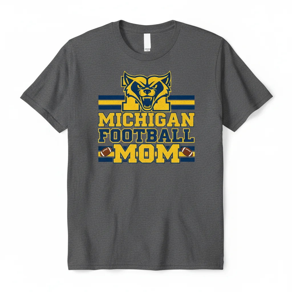 Michigan Wolverines Football Mom Shirt | Durable, Pre-Shrunk & Vibrantly Printed