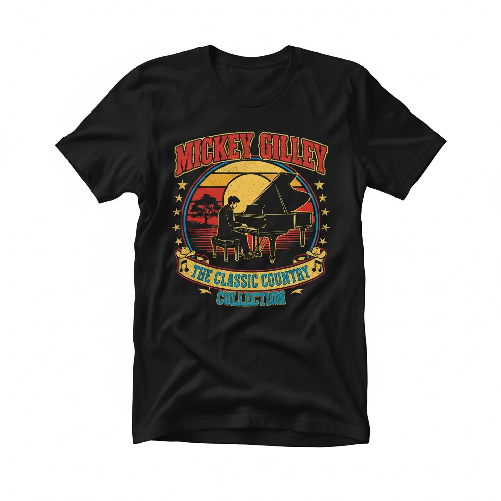 Mickey Gilley - The Classic Country Collection Essential T-Shirt - Ultra-Durable & Fade-Resistant