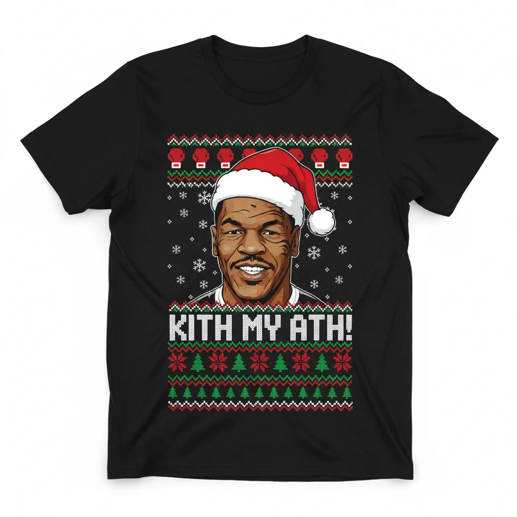 Mike Tyson Funny "Kith My Ath" Christmas Ugly Sweater - Holiday Apparel