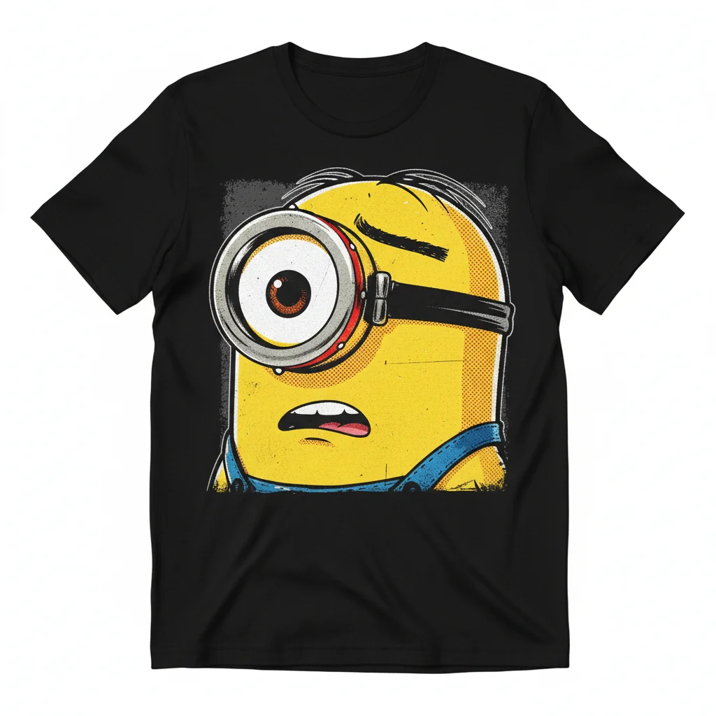 Minions Dave Concerned Side Eye Big Face Essential T-Shirt - Durable & Vibrant