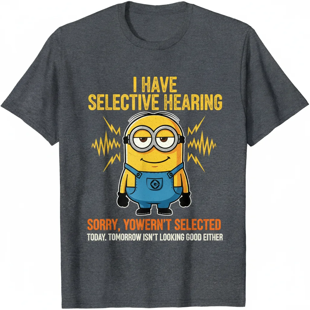 Minions 'Selective Hearing' Artistic Tee