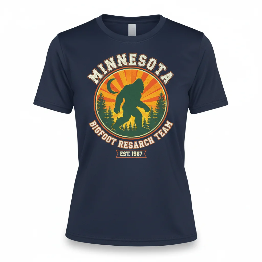 Embrace the Mystery: Minnesota Bigfoot Research Team Active T-Shirt