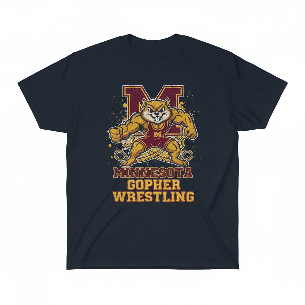 Minnesota Goldy Gopher Wrestling T-Shirt: Durable & Comfortable