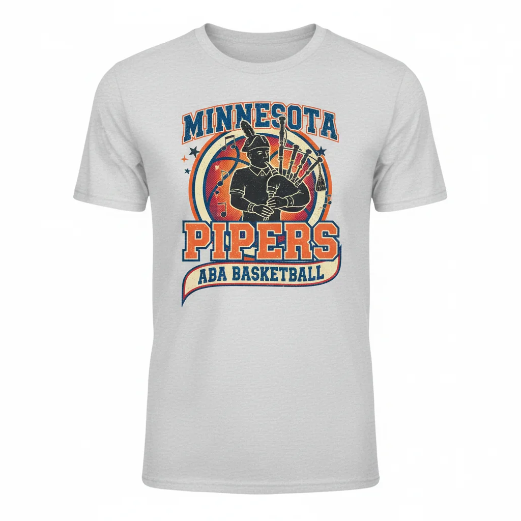Minnesota Pipers ABA Vintage Logo Essential T-Shirt – Durable, Pre-Shrunk Comfort