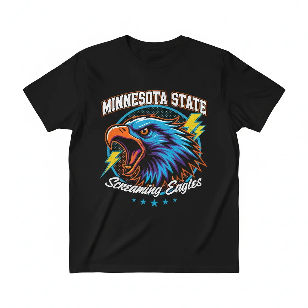 Camiseta Esencial "Minnesota State Screaming Eagles" – 100% Algodón Peinado Anillado