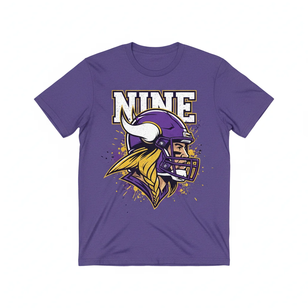 Minnesota Vikings JJ McCarthy "Big Head Nine" T-Shirt