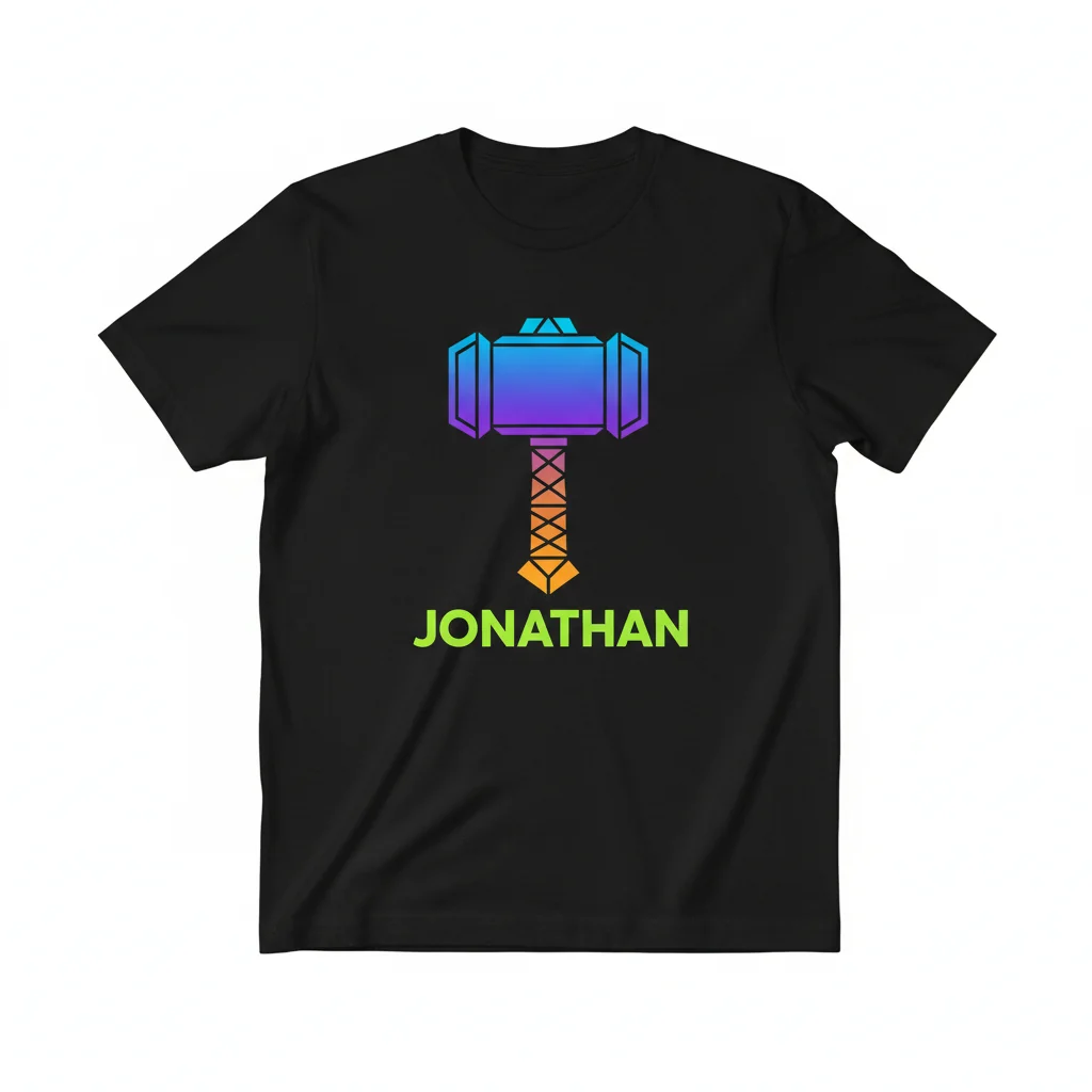 Mjölnir Jonathan Essential T-Shirt | Norse Mythology Thor's Hammer Graphic Tee