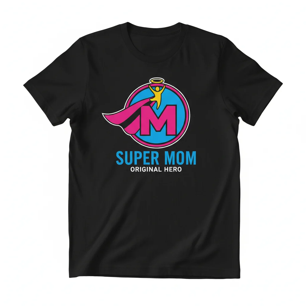 Super Mom Original Superhero Essential T-Shirt - Mother's Day Gift for Powerful Moms