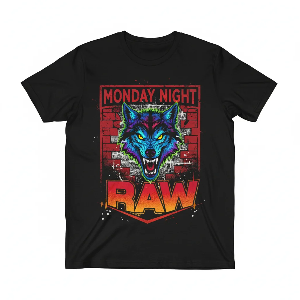 Monday Night Raw WWE Official Logo T-Shirt - Men's & Unisex Wrestling Tee