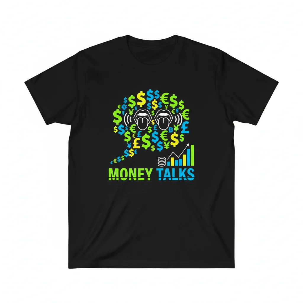 "Money Talks" Graphic T-Shirt | Unisex 100% Ring-Spun Cotton Tee | Finance & Entrepreneur Apparel