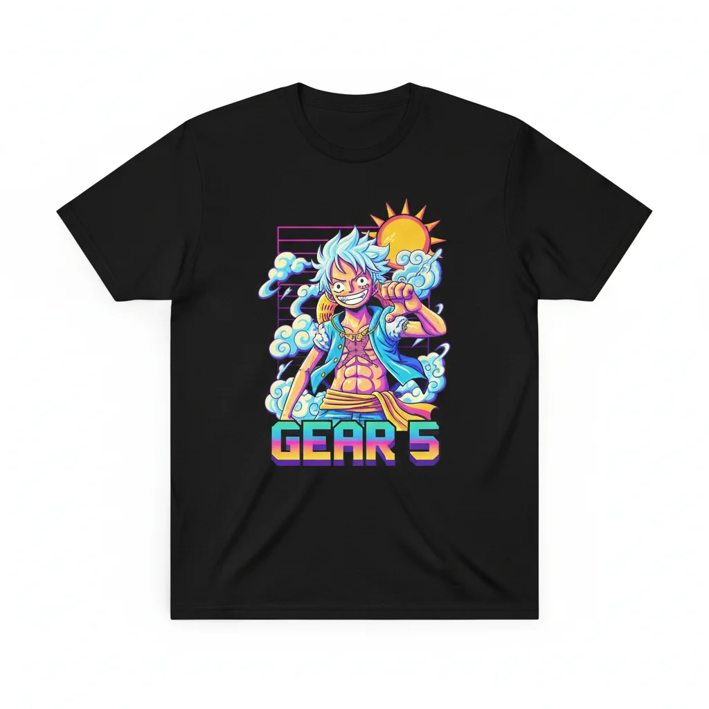 Camiseta Monkey D. Luffy Gear 5 One Piece Duradera y Cómoda