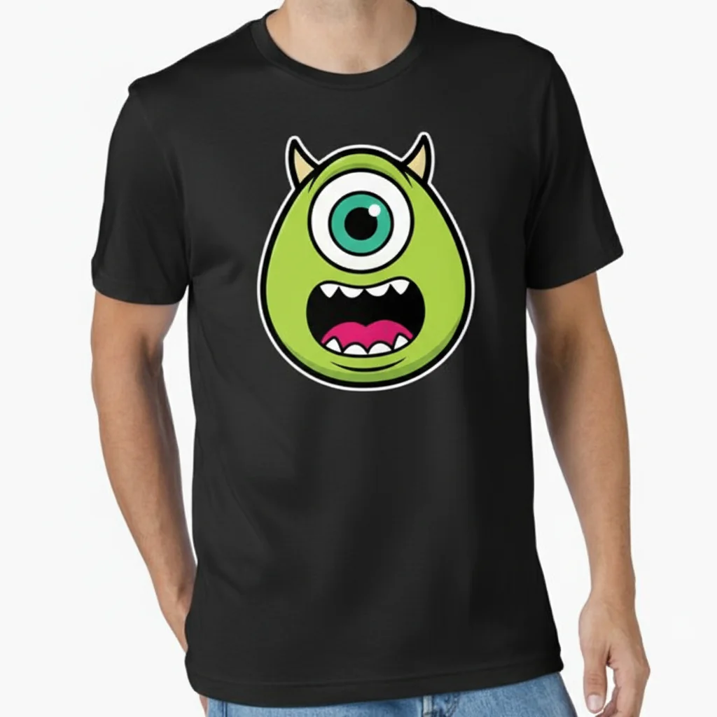 T-Shirt Essenziale Mike Wazowski Mostri & Co. – Stile Durevole Anti-Sbiadimento