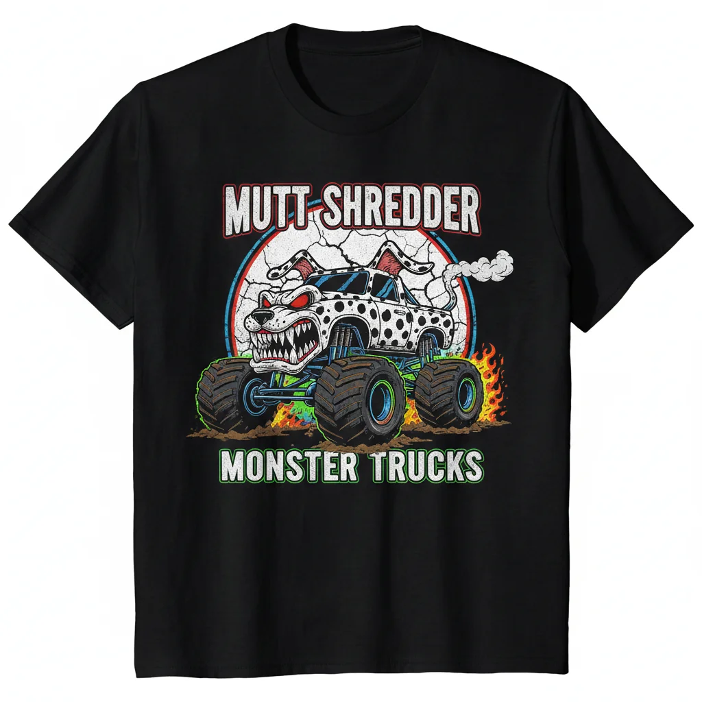 Dalmatian Mutt Monster Truck Tee