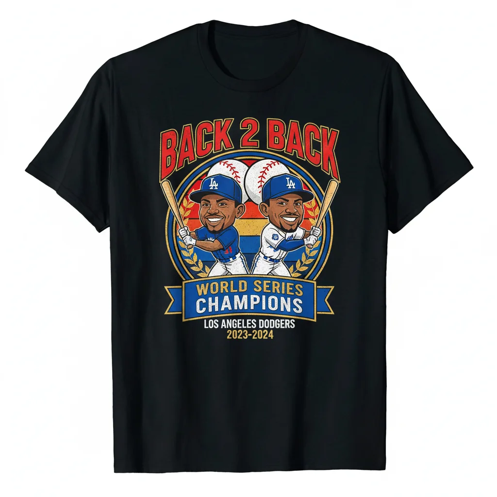 Dodgers Dynasty: Betts vs. Freeman Back-to-Back World Series Champions Ornament