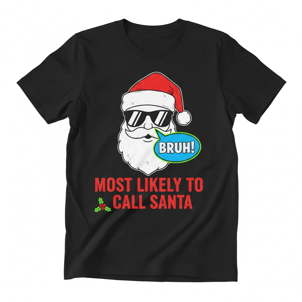 The 'Santa Bruh' Essential T-Shirt: A Humorous Christmas Statement for All