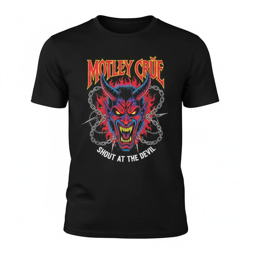 Embrace the Iconic: Motley Crue 'Shout at the Devil' Lifestyle Tee