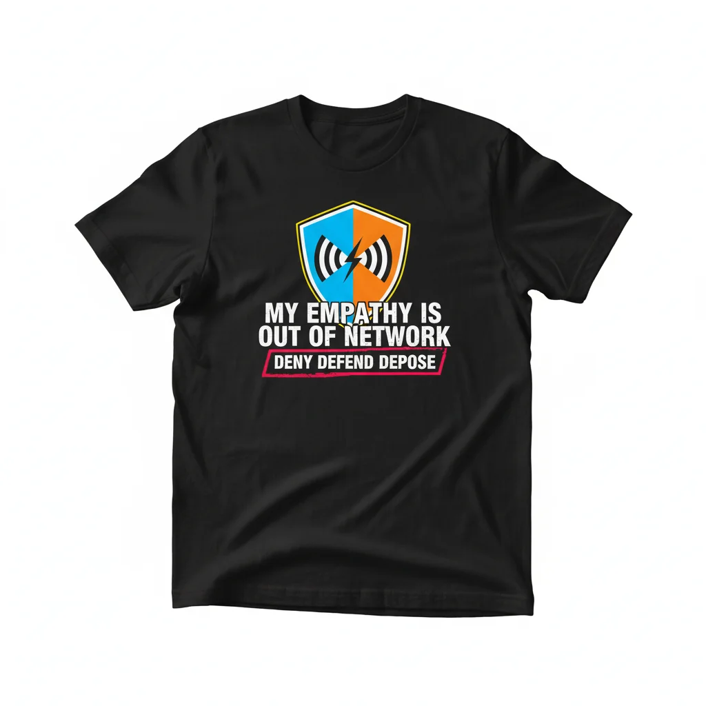 Empathy Out of Network Shirt - Deny Defend Depose Funny Tee