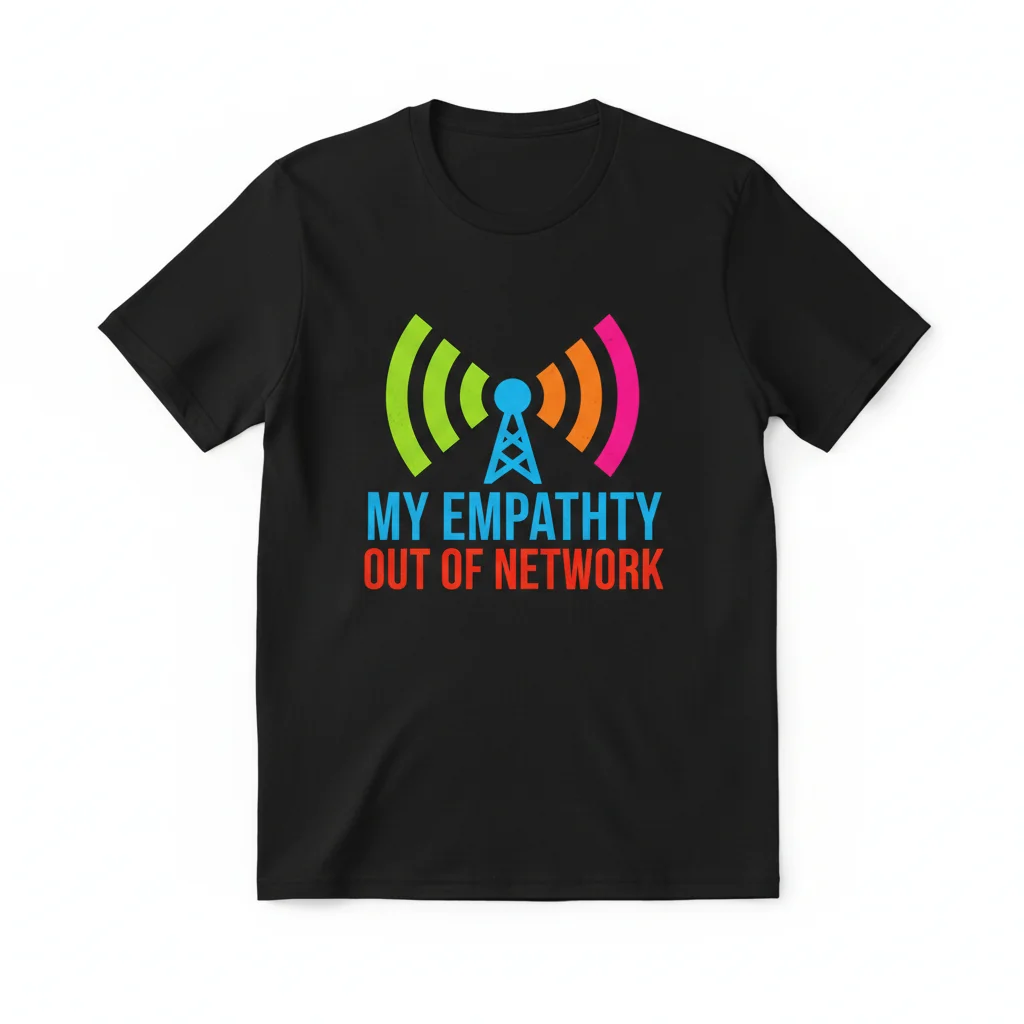 "My Empathy is Out of Network" Funny T-Shirt - Unisex Soft Tee