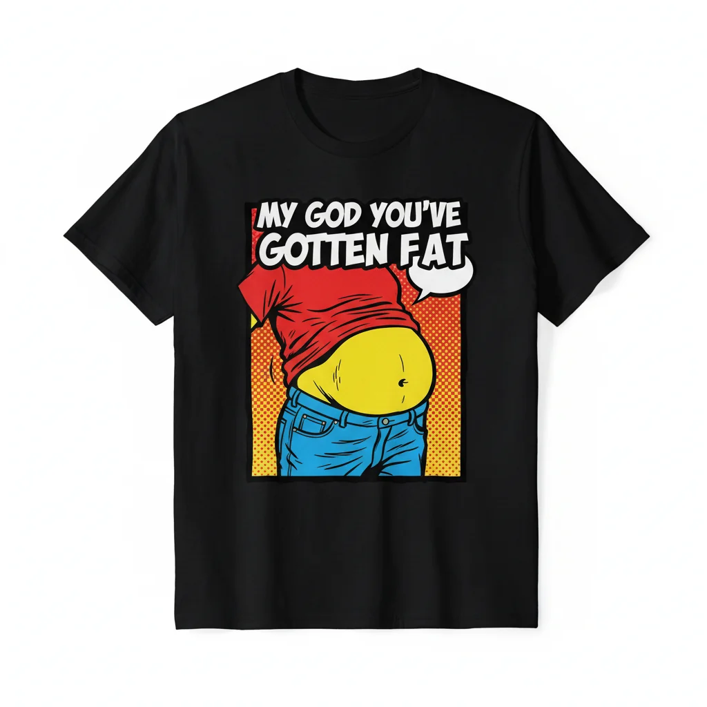 The 'My God, You've Gotten Fat' Essential Tee – A Statement of Self-Acceptance & Humor