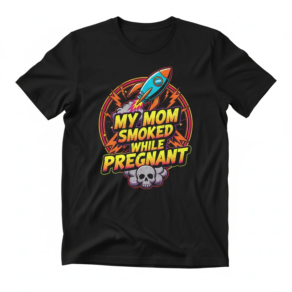 Smoked While Pregnant Tee - Raw & Real Statement