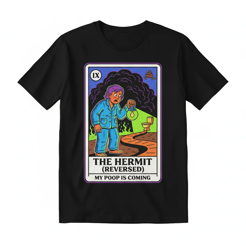 Divine Arrival Tarot Tee: The 'My Poop Is Coming' Streetwear Essential