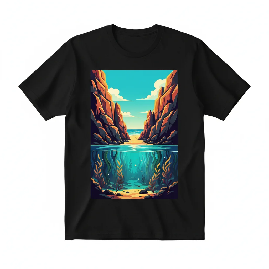 Secluded Beach & Kelp Passage Graphic Tee - Essential T-Shirt