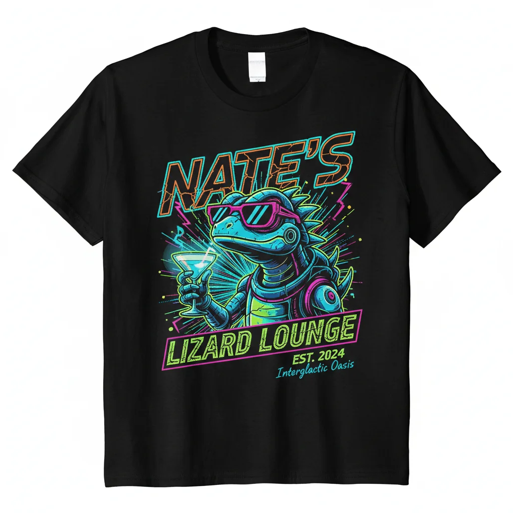 Nate's Lizard Lounge Classic T-Shirt - Premium Cotton Graphic Tee for Men & Women