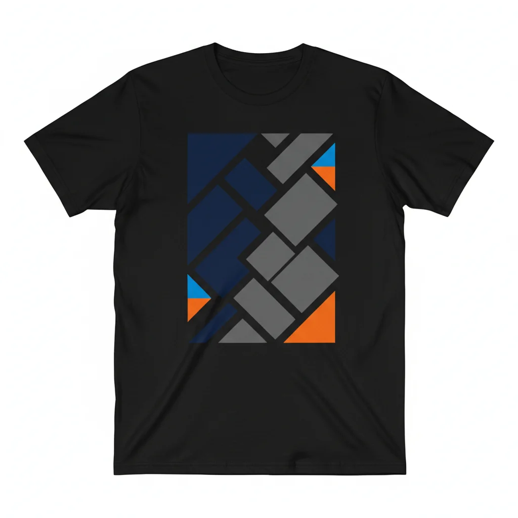 Durable Navy Blue & Slate Gray Half-and-Half Essential T-Shirt