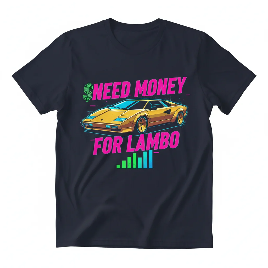Your Next Favorite Tee: "Need Money For Lambo" – Built to Last, Designed to Impress