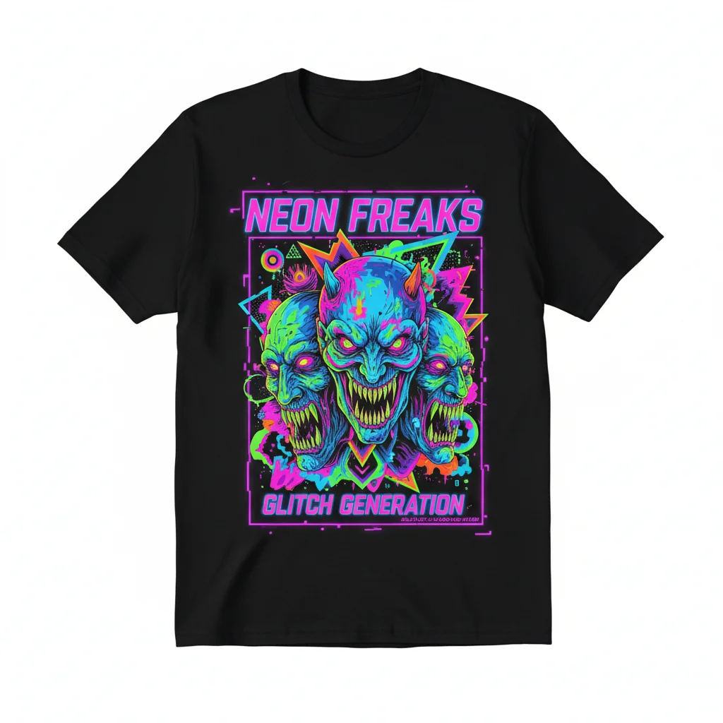 Neon Freaks Essential T-Shirt: Lasting Style, Unbeatable Comfort