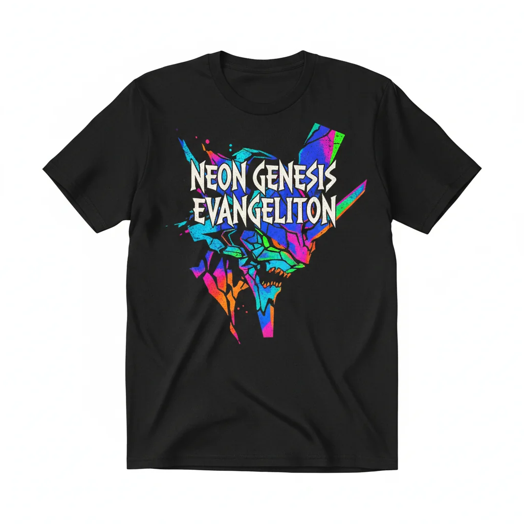 Neon Genesis Evangelion Rock Band Font Durable Essential T-Shirt