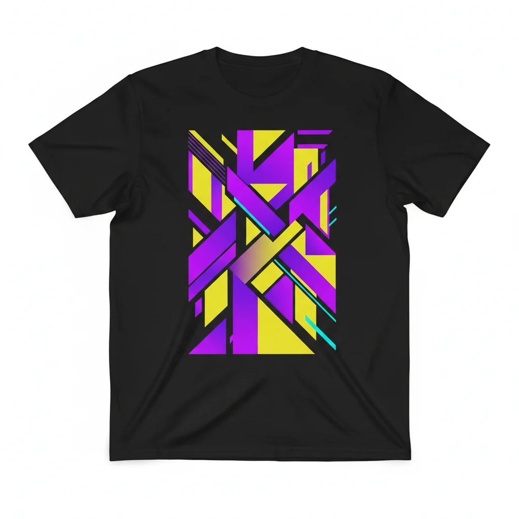 Radiant Dreamscape: Neon Purple & Yellow Essential Tee