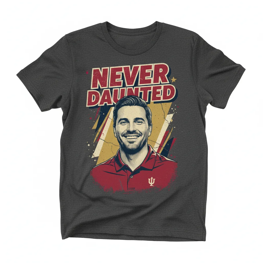 Crimson Hoosiers 'Never Daunted' Coach Cignetti Tee