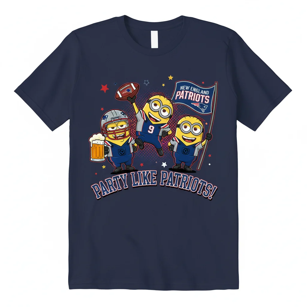 Patriots Minions Football Celebration T-Shirt - New England Fan Tee