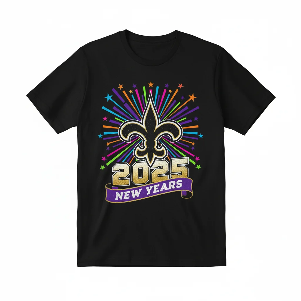 Saints '25 New Year Firework Tee