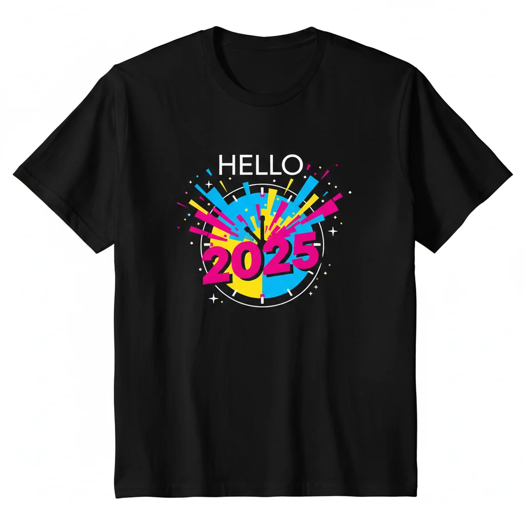 Hello 2025 New Year Essential T-Shirt - Celebrate in Style