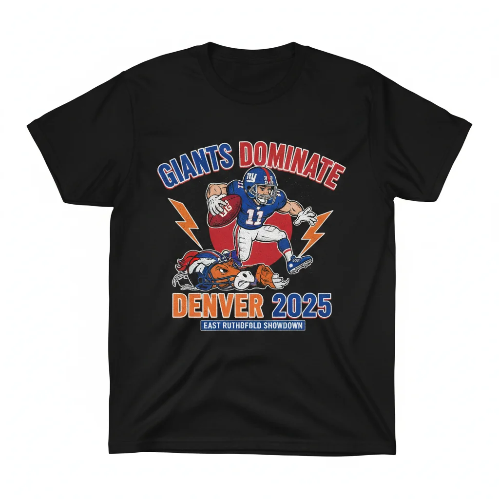 New York Giants Beat Broncos Denver 2025 NFL Mascot Shirt