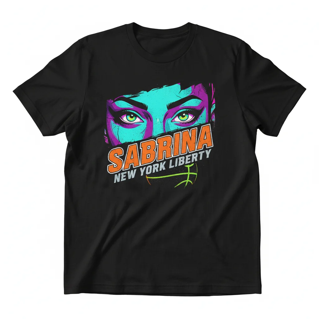Sabrina Ionescu New York Liberty Basketball 'Sabrina Eyes' Premium Fan Shirt - Durable & Fade-Resistant
