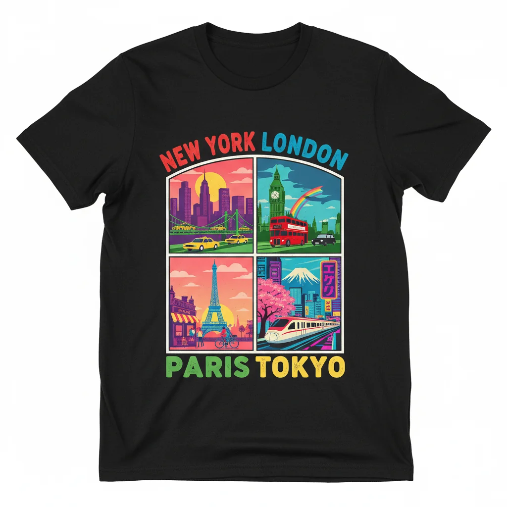 Wanderlust Cities: Your Global Spirit Essential Tee